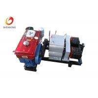 China 5T Double Capstan Cable Pulling Winch Machine Puller Hoist , Cable Winch Puller factory