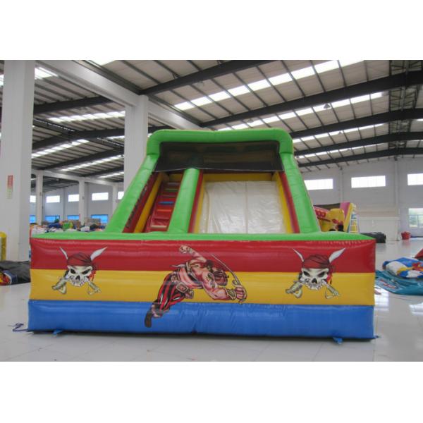 Quality Kindergarten Baby Commercial Inflatable Water Slides Rutsche Pirate Theme Colourful for sale