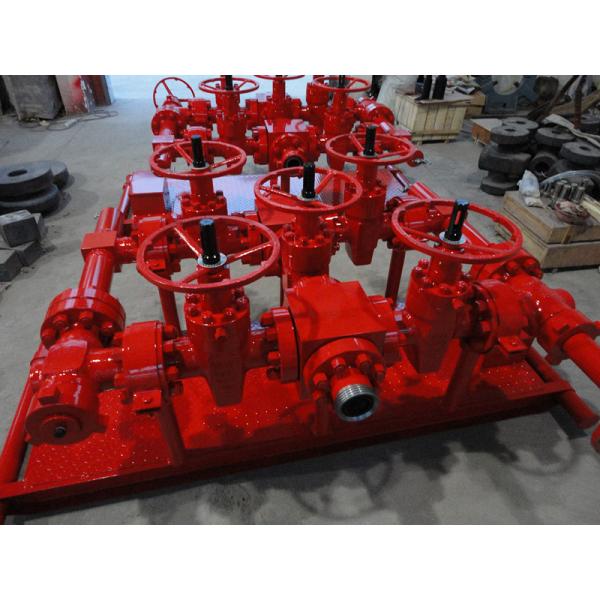 Quality Red Choke Manifold Oil And Gas 2 1/16" X 10000psi For High Pressure Well Testing for sale