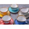 China Afternoon Tea 90cc Ceramic Mug Cup And Saucers Hand Painted factory