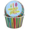 China Color Stripe Paper Greaseproof Dessert Baking Muffin Cups factory