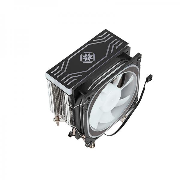 Quality 4pcs Pipe Black And White CPU Cooler , 12VDC ISO9001 CPU Liquid Cooling Radiator for sale