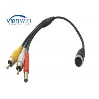 China Female 4-Pin to RCA (A/V) Adapter Wire , RCA to 4-PIN Monitor / Camera Adapter factory