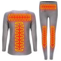 Quality Winter Heating Clothes Electrical Warm Base Layer Top and Bottom Underwear Soft for sale