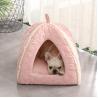 China Plush Pet Tent With Zipper Detachable Mat Dog Bed With Non Slip Bottom Igloo Cat House Kennel factory