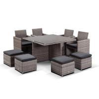 China Luxury Garden Poly Rattan Handwoven Solaris High Synthetic Wicker Outdoor Furniture Set factory