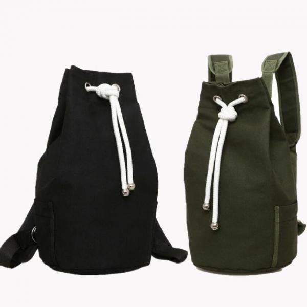 Quality Large Capacity Canvas Drawstring Baseball Bucket Backpack for sale