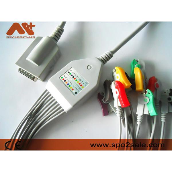 Quality Burdick Compatible Direct-Connect EKG Cable - 007725, AHA, Clip for sale