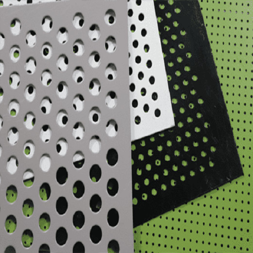 Quality Metal Rectangular Hole Shape Aluminum Perforated Sheet 12FT Length 5052 H24 for sale