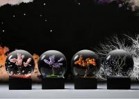 China Ball Shape Crystal Decoration Crafts Designed With Four Seasons Tree factory