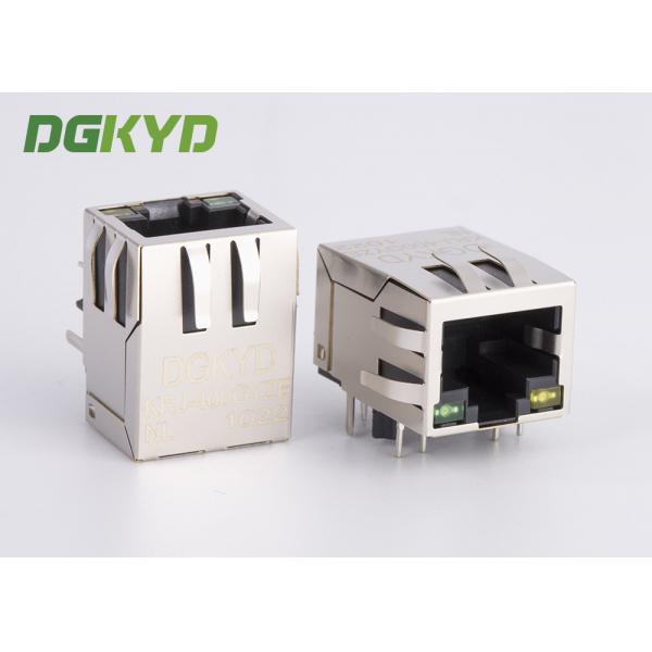 Quality Industrial Panel Mount modular jack cat6 rj45 with Internal Magnetics , HR911102A for sale