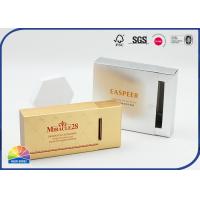 China Silver Gold Card Paper Folding Carton Drawer Box With Paper Insert factory