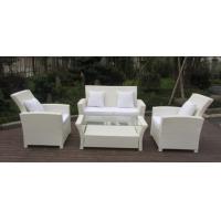 China Resin White Rattan Outdoor Sofa Sets Discount Rattan Furniture All Weather for sale