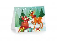 China 5 x 7 Inches 3d Lenticular Christmas Cards Custom Lenticular Printing For X-Mas Greeting factory