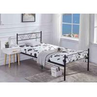 China Simple Furniture Home Single Double Q235 Wrought Iron Platform Bed Frame Queen for sale