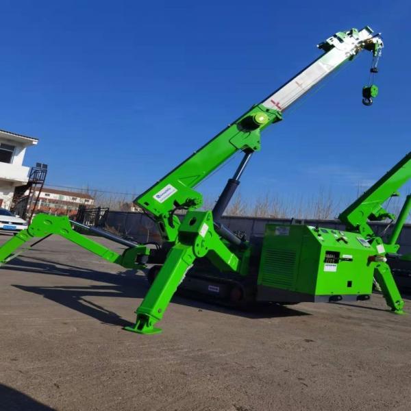 Quality 5ton EPA engine Spider Crawler Crane With Hydraulic Telescopic Outrigger for sale