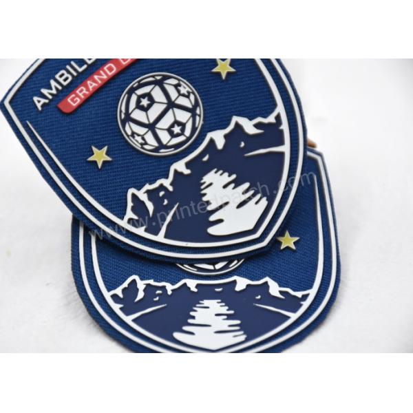 Quality 3D Football Team Patches Nylon Custom Clothing Patch High Density for sale
