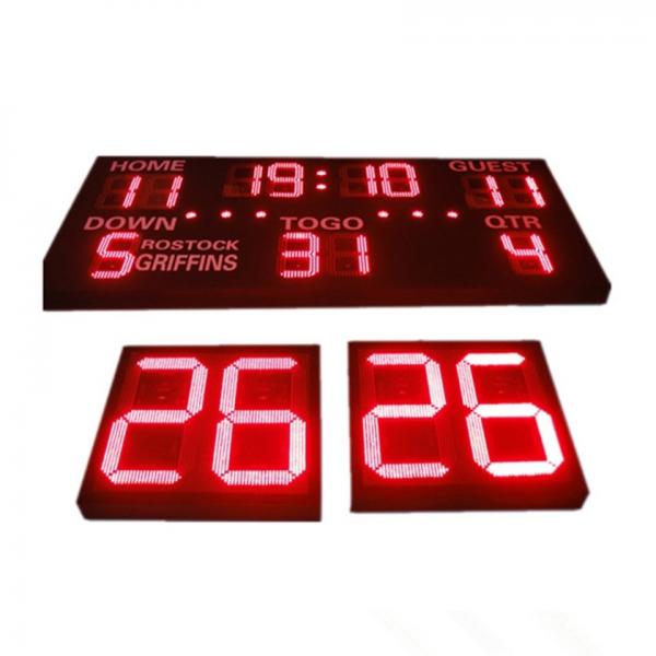 Quality Separate Frame Football Stadium Scoreboard With Shot Clock Front Face UV Protection for sale