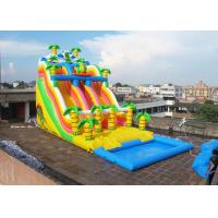 China Jungle Inflatable Water Slide With Pool , Commercial Inflatable Water Slide For Playground factory