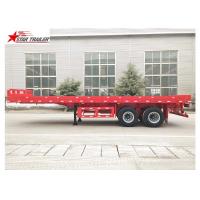 China FEA Analysis 40 Foot Flatbed Trailer , PRO - E Design Extendable Flatbed Trailer factory
