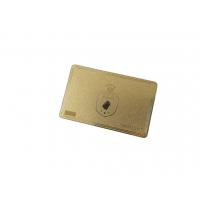 China 0.8mm Membership VIP Card QR Code Signature Panel Metal Gold Frosted for sale
