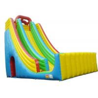 China Rainbow Large Indoor Inflatable Slide , Backyard Fun Giant Inflatable Slide Rental factory