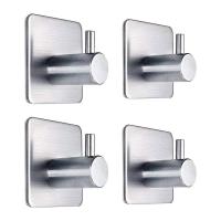 China Durable and Waterproof Stainless Steel Adhesive Hooks for Bathroom and Kitchen factory