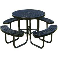 China Factory Price Outdoor Dining Coffee Table Metal Round Picnic Table and Bench factory