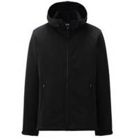 China Bulk Polyester Black Hooded Anorak Jacket Sports Apparel Eco Friendly for sale
