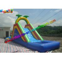 China Customized Palm Tree Inflatable Water Slide Pool , Swimming Pool Slide With PVC factory