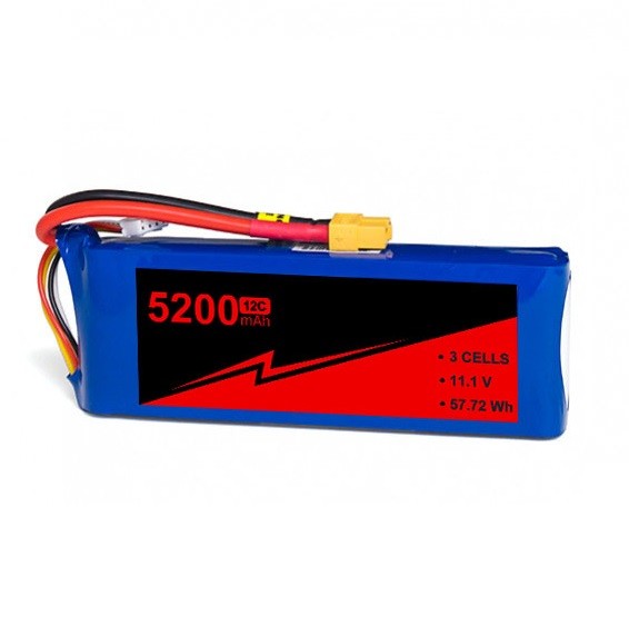 Quality 11.1V 25C 5200mAh 3S FPV Lipo Battery With W/XT-90 For UAV RC Boat Car for sale