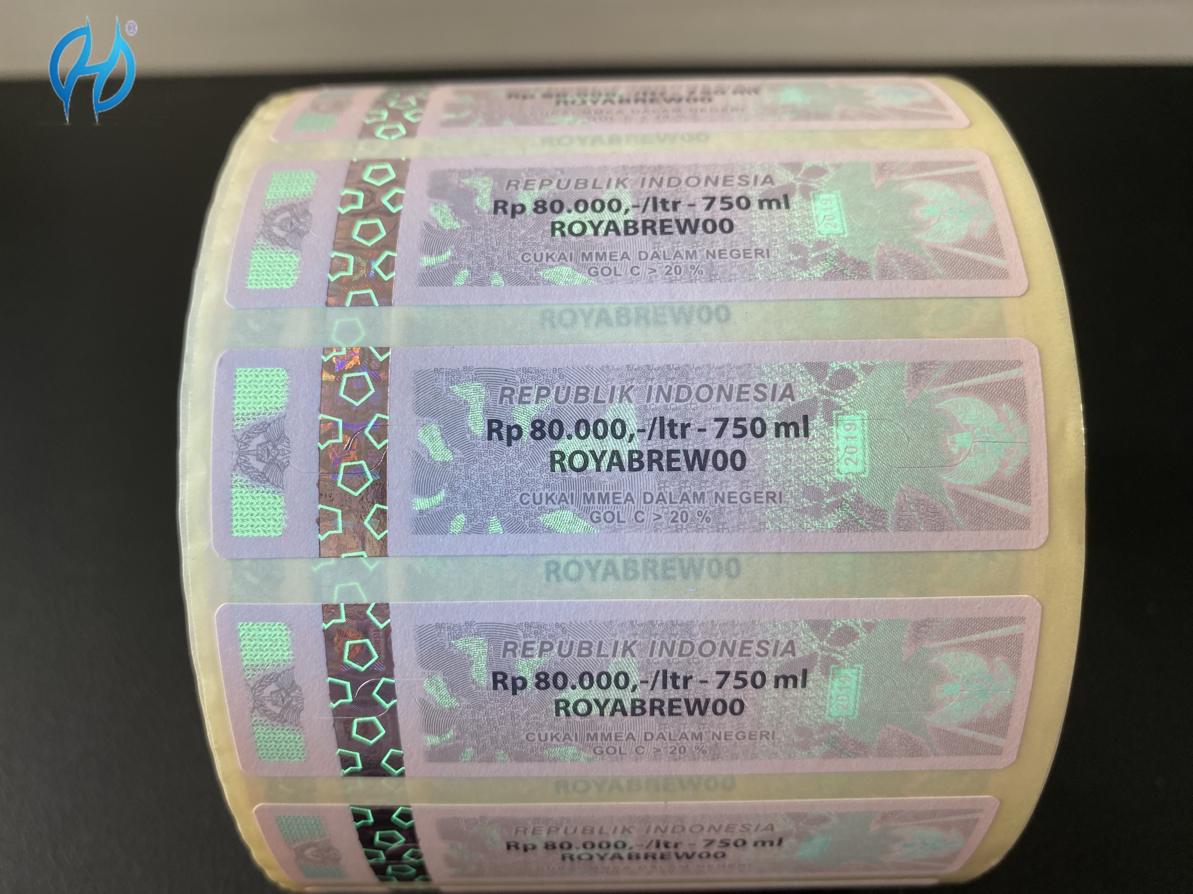 China CMYK Pantone Color Printing Tax Stamp Duty with Invisible UV Anti-counterfeit factory