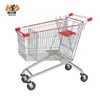 China 125ltr Iron Wire Grocery Shopping Trolley Cart German Style 1.05M With Wheels factory