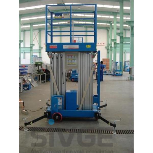 Quality Hydraulic Aluminum Work Platform For Outdoor Window Cleaning 12 Meter Working for sale