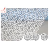 China Poland Guipure Embroidered Floral Lace Fabric With Water Soluble Poly Milk Silk Azo Free for sale