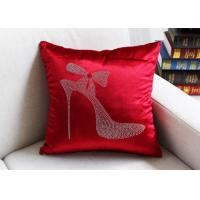 China High Heels Red Cushion Cover Luxury European Favor  Seat Chair Pillow Cover Velvet Square Pillowcase factory
