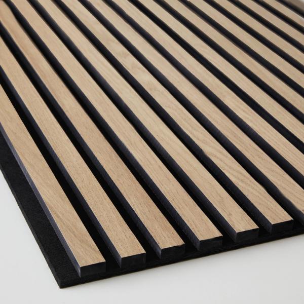 Quality Class A Fire Rating Acoustic Slat Wall Panel In Natural Wood Color for sale