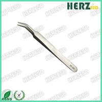 China 15 Degrees Angle Electronic Static Discharge Tools Curved Flat Tip Tweezers factory
