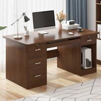 China 1.2M Home Study Desk Brown Classic Modern Study Table With Locks factory