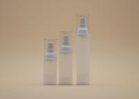 China Frosted Slim Airless Cosmetic Bottles White Spray Pump Easy Refill Stable Performance factory
