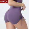 China Butt Lift Purple Short Pants With Pockets factory