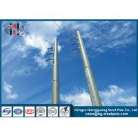 Quality Electric Power Transmission Steel Utility Poles Custom Color For 3mm Thickness for sale