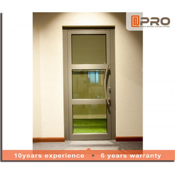 Quality Soundproof Aluminium Casement Door With Double Glazed Glass Color Optional glass door hinge adjustable hinge tempered for sale