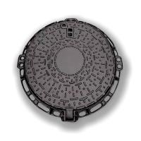 China EN124 A15 Cast Iron Manhole Cover , 580mm Circular Inspection Chamber Cover factory