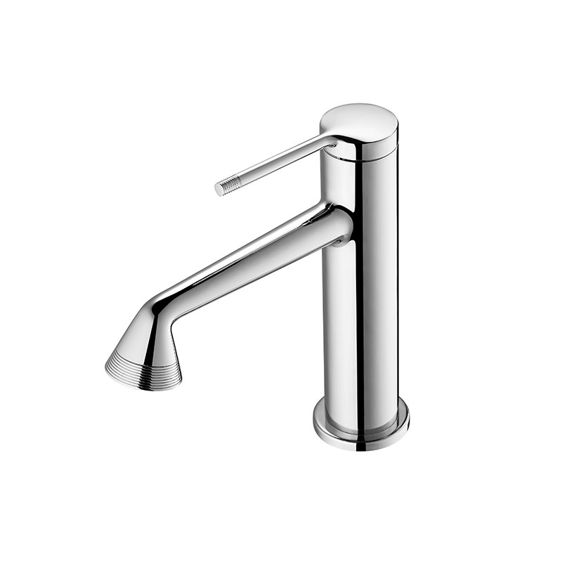 China Chrome Basin Mixer Faucet Deck Mounted Bathroom Faucet Single Lever factory