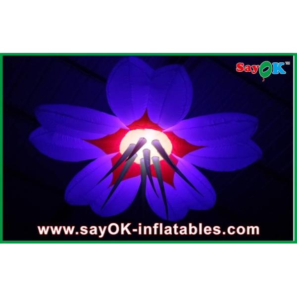 Quality Party 2m Dia Inflatable Lighting Decoration Flower Shape Durable for sale