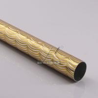 China Golden Spray Coating Aluminum Round Tubing For Roller Blind And Curtain factory