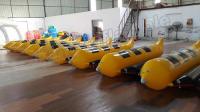China 3 Seats Inflatable Water Banana Boat With 0.9mm PVC Tarpaulin Material factory