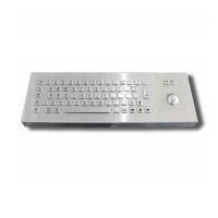 China Desk Top Waterproof IK07 IP65 Stainless Steel Keyboard With Trackball factory