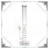 China 18 Inches Hookahs Straight Tube , Big Triple Honeycomb Perc Glass Tobacco Pipe factory